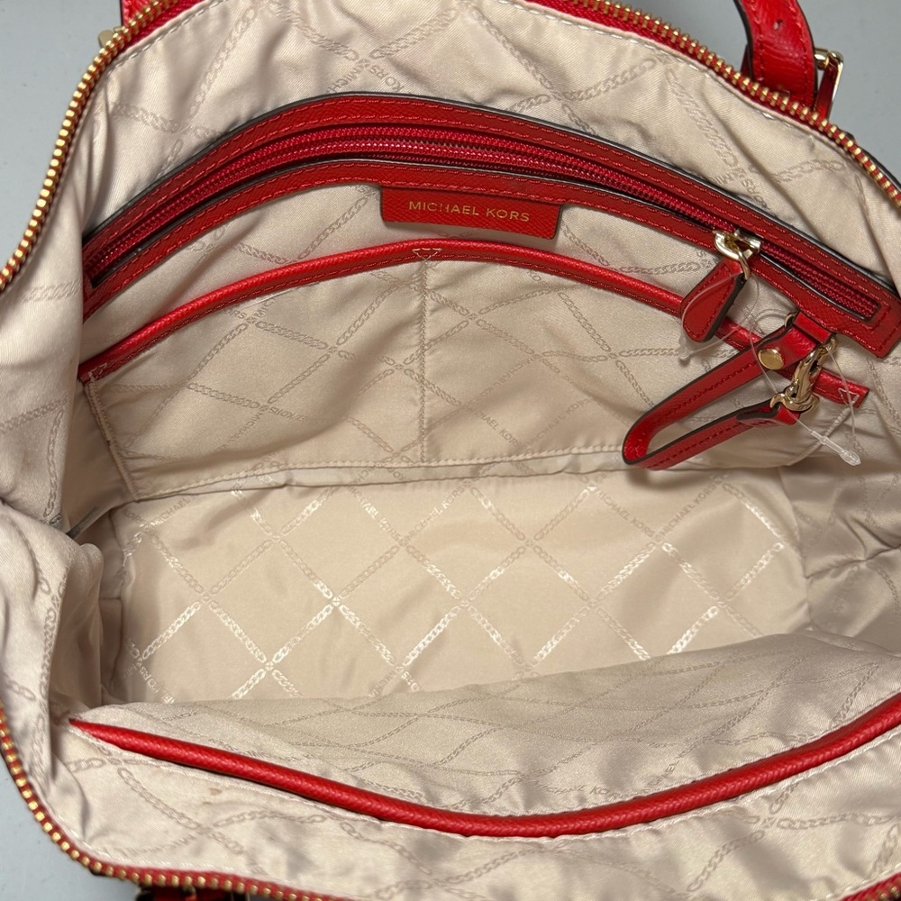 Michael Kors Jet Set Red Tote NWOT - Picture 9 of 13